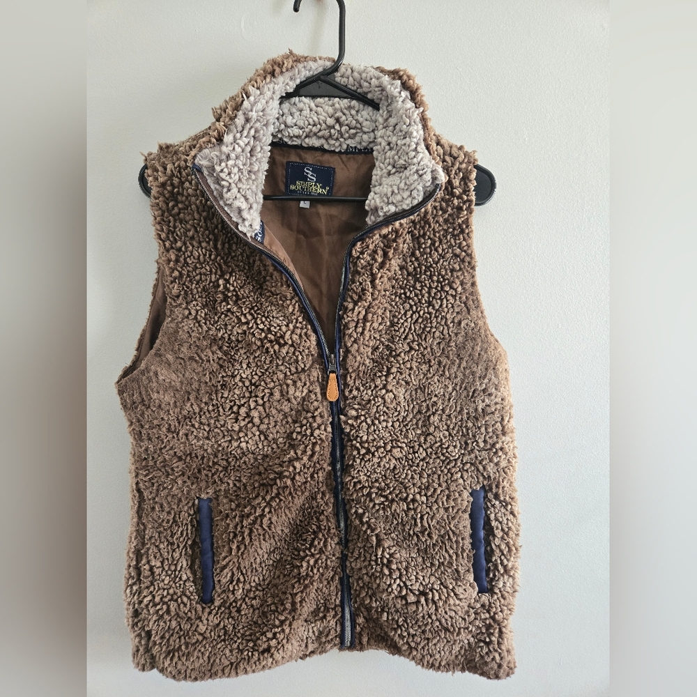 Simply Southern Brown Sherpa Vest